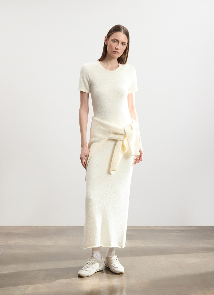 Платье фактурной вязки из хлопка