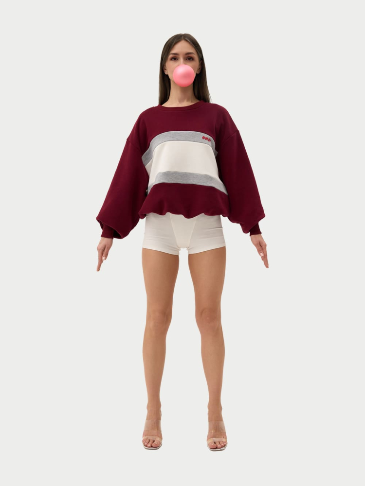 Свитшот с цветными вставками