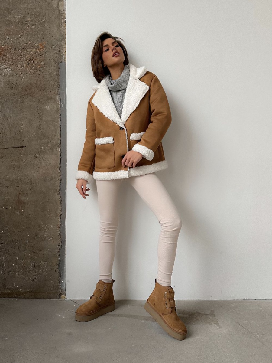 Угги на липучках из натуральной замши SBALO, цвет: рыжий SUG7-2 купить онлайн Угги на липучках из натуральной замши SBALO, цвет: рыжий SUG7-2 купить онлайн