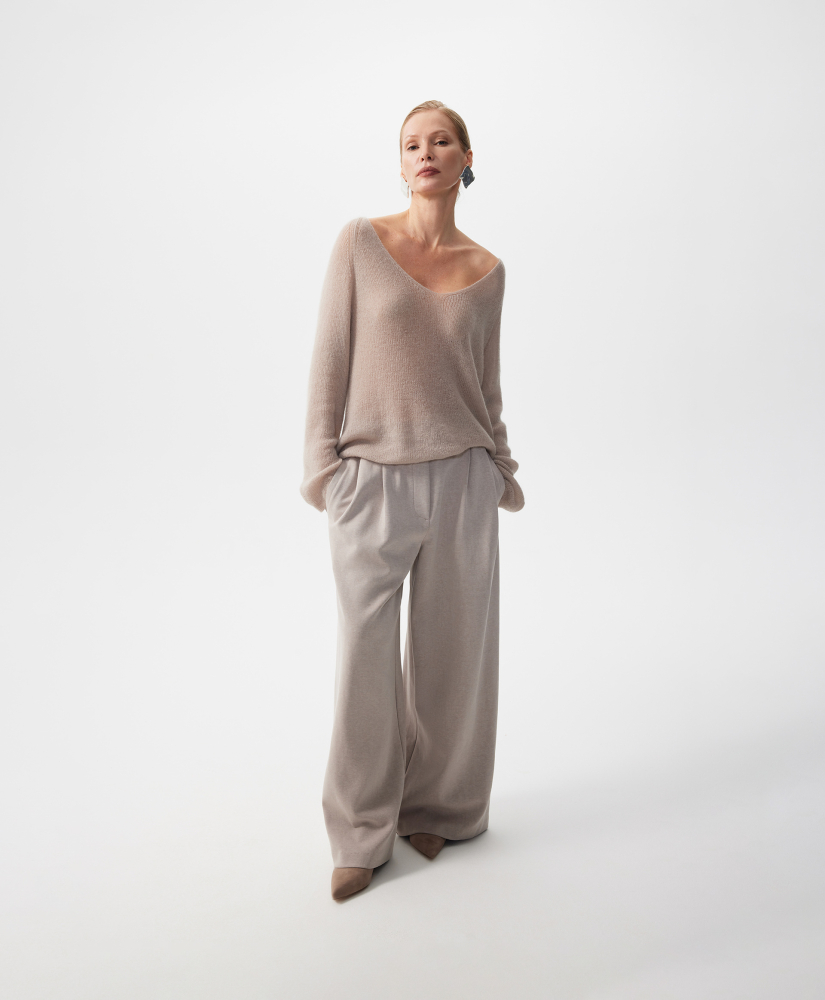 Брюки-палаццо высокой посадки