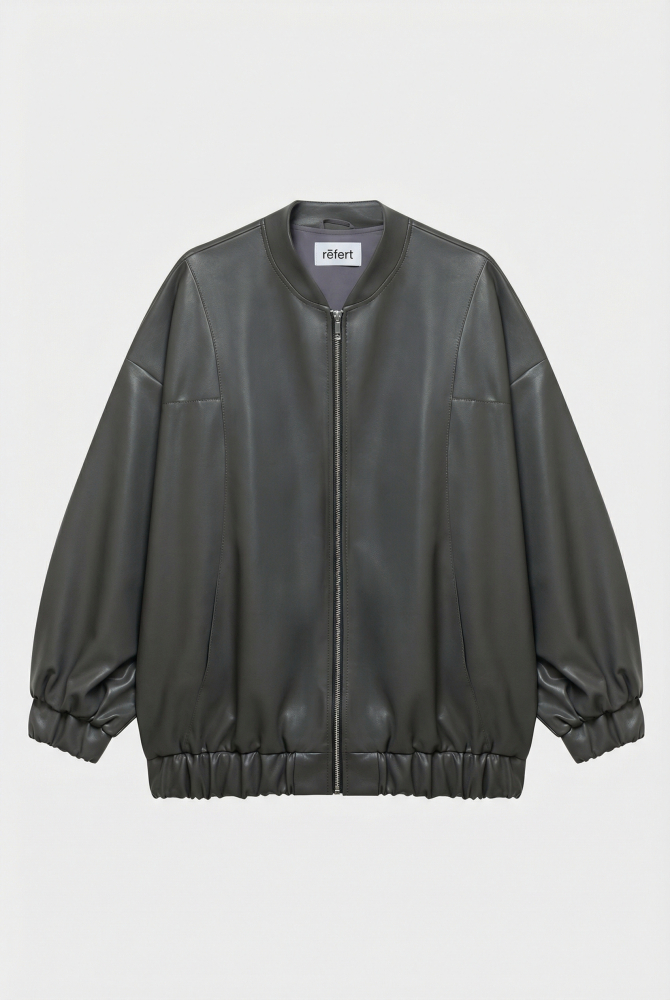 Куртка из экокожи с рельефами