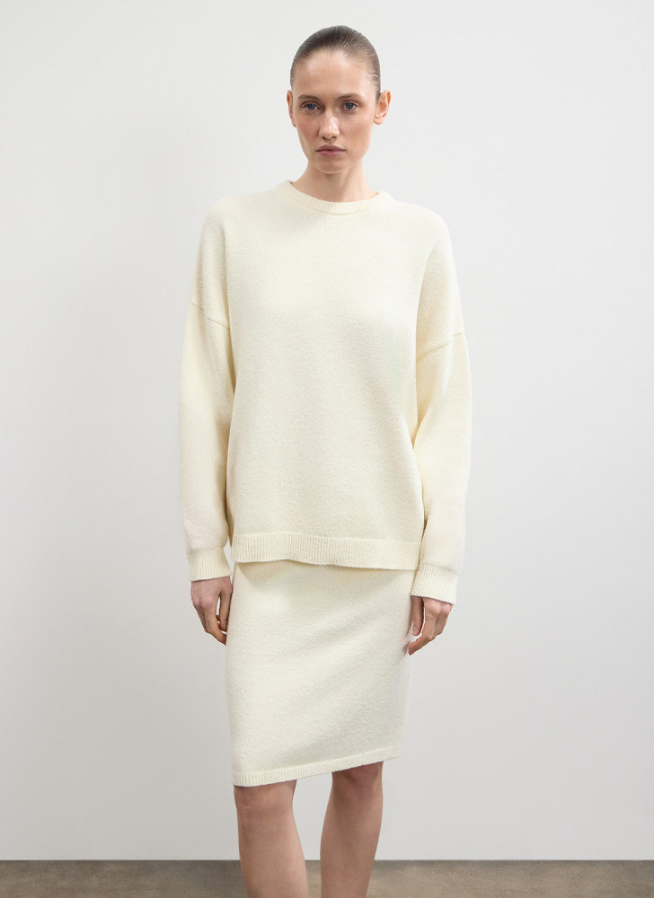 Джемпер фактурной вязки из хлопка