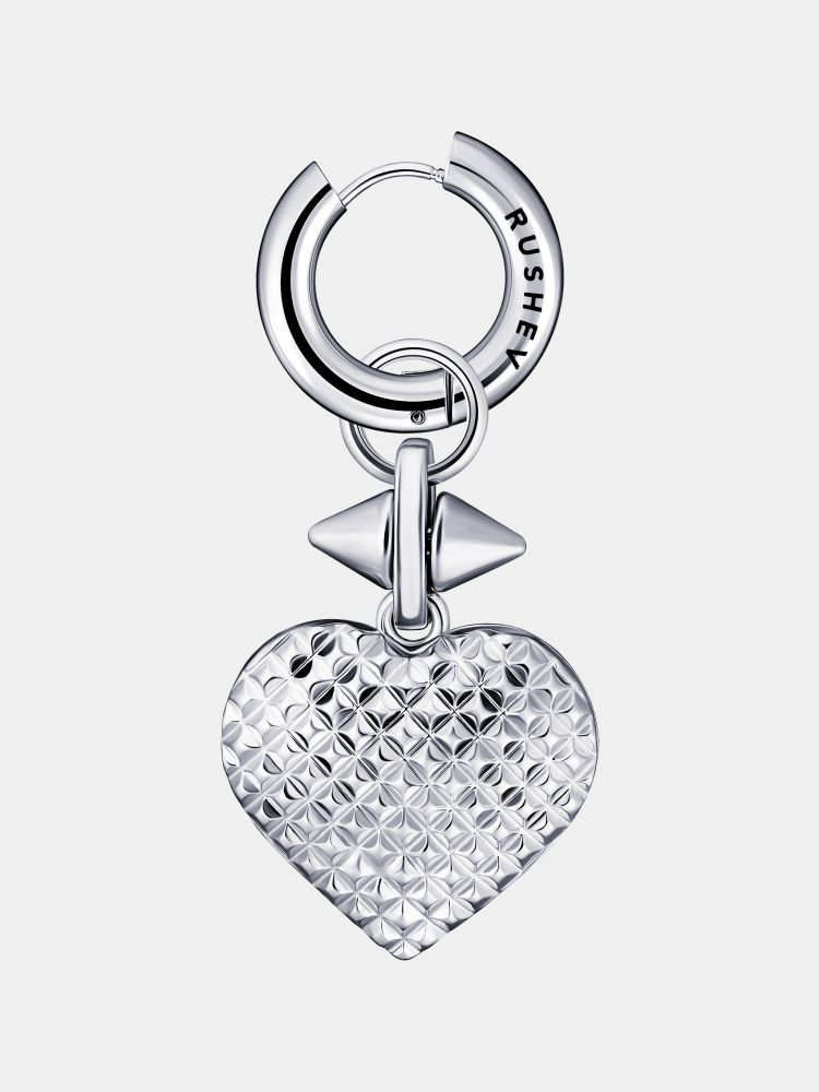 Моносерьга с сердцем