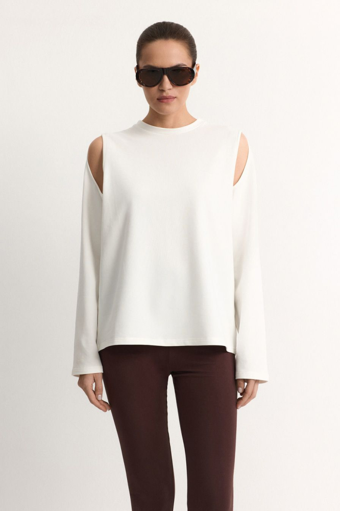 Лонгслив из смесового хлопка