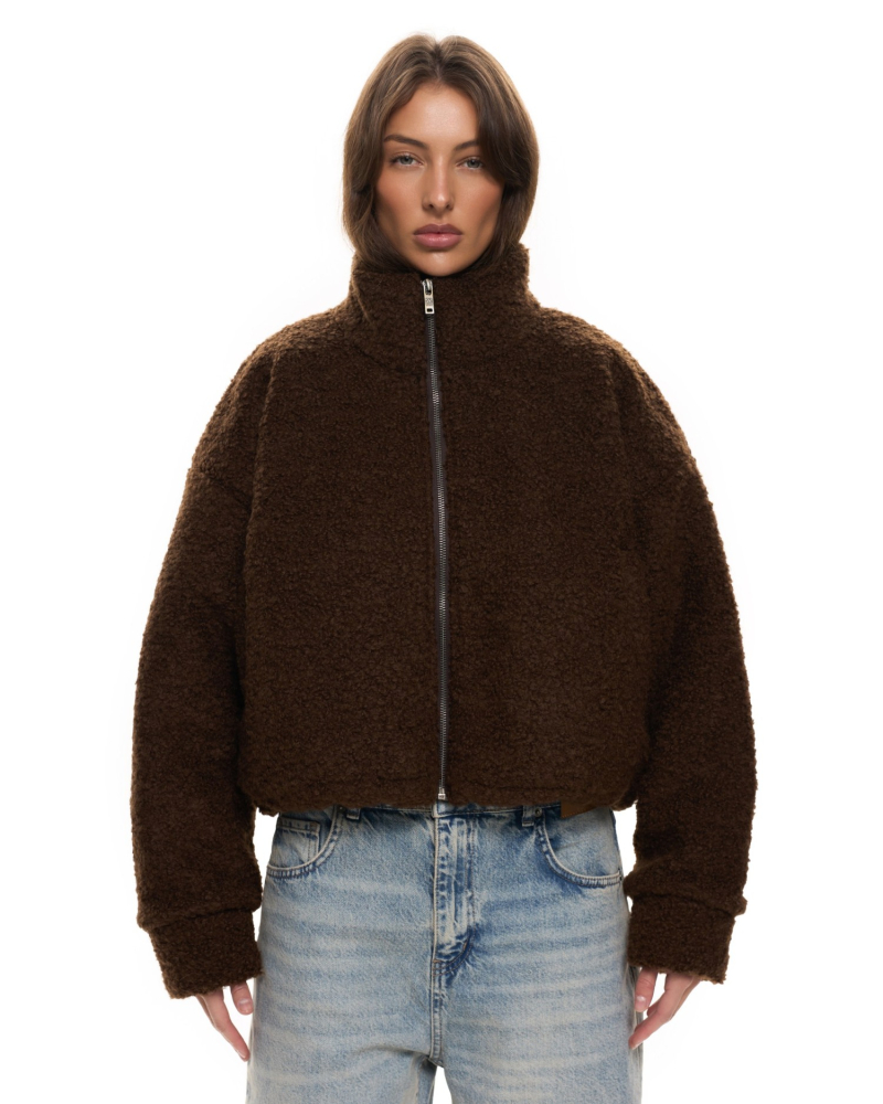 Бомбер из фактурной ткани