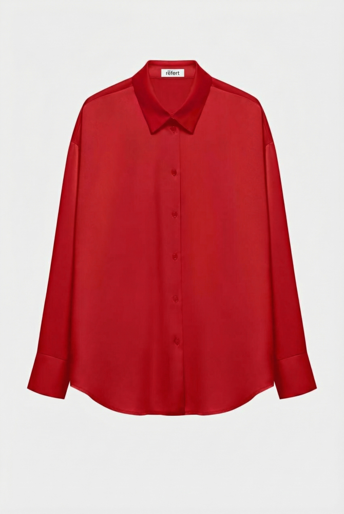 Рубашка из сатина с завязками