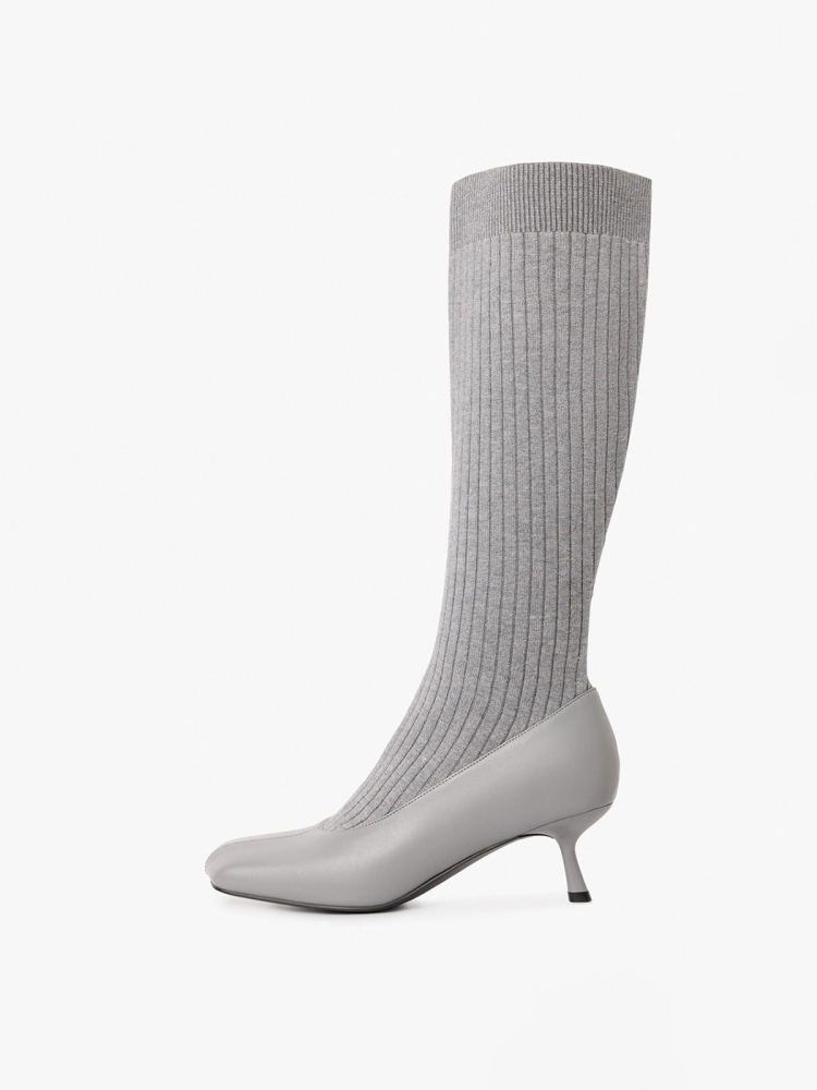 Сапоги с квадратным мысом