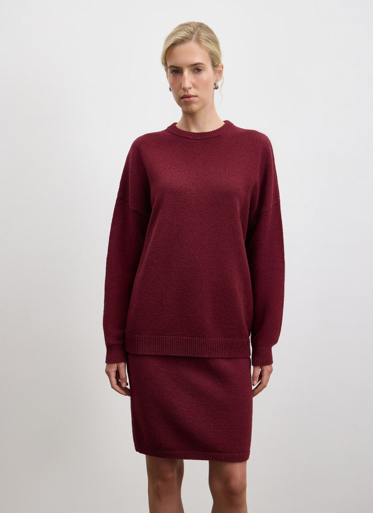 Джемпер фактурной вязки из хлопка