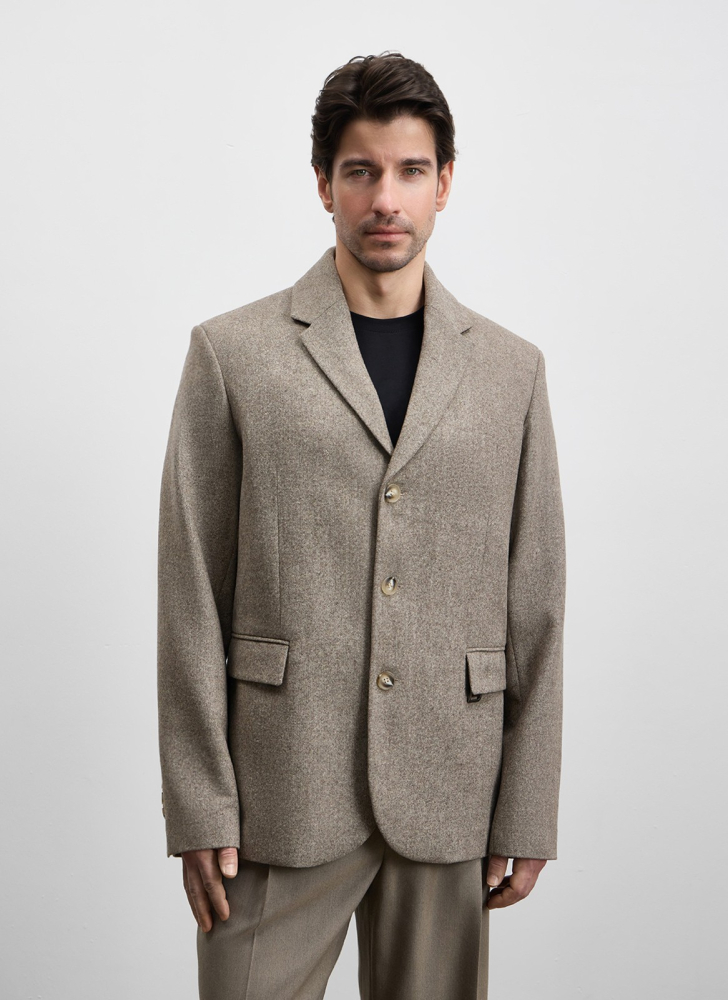 Пиджак из испанской фактурной ткани с шерстью
