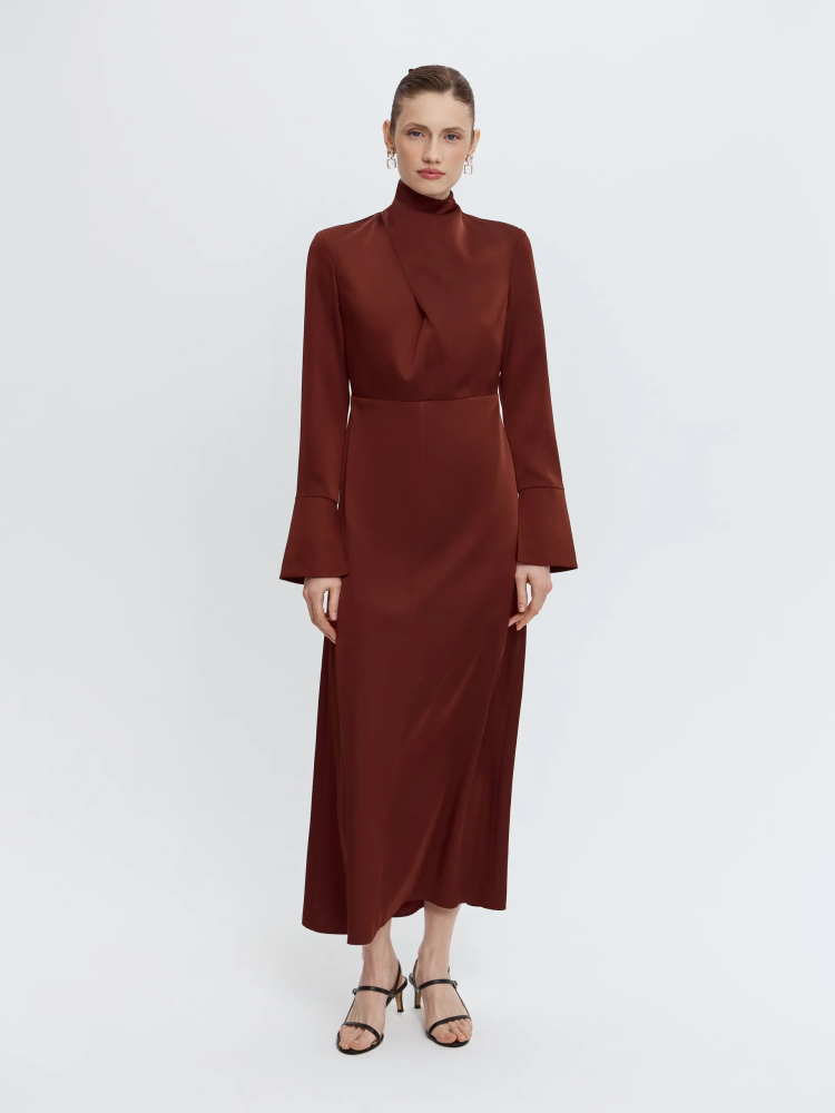 Платье атласное