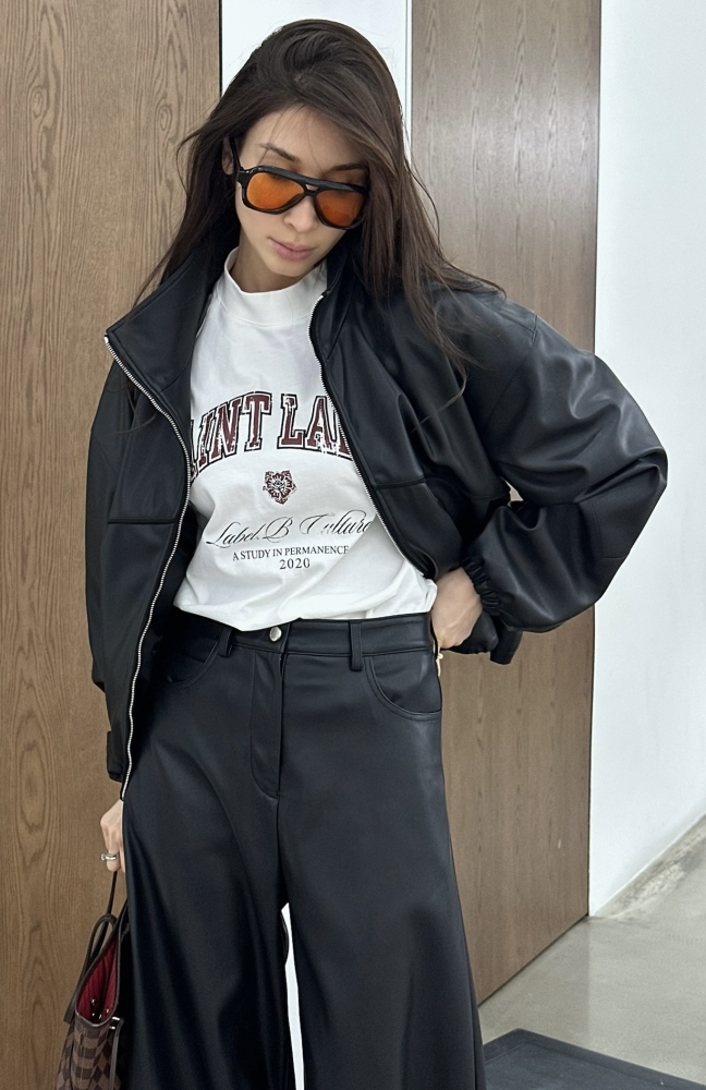 Куртка из экокожи (черная)