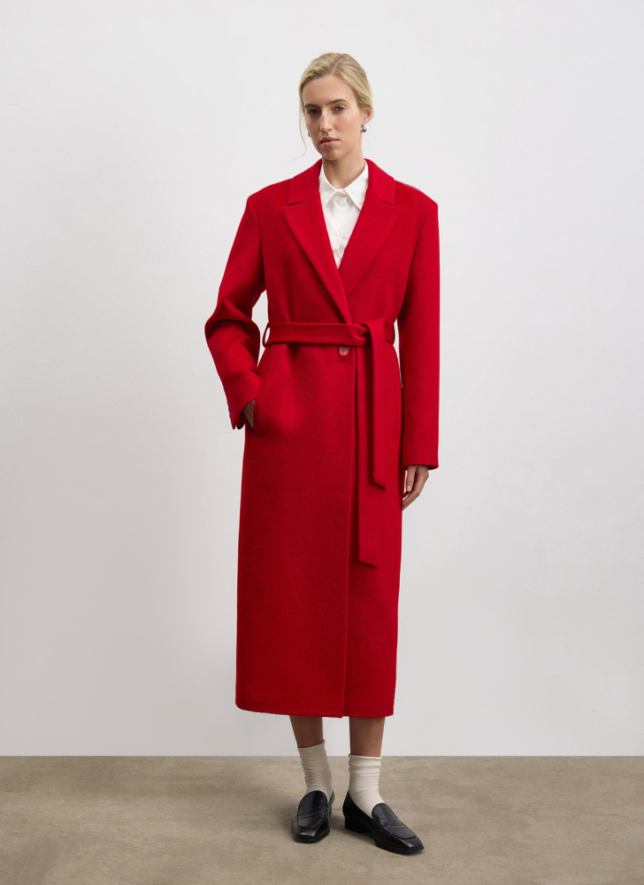 Пальто двубортное