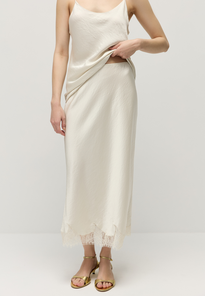 Юбка с кружевом