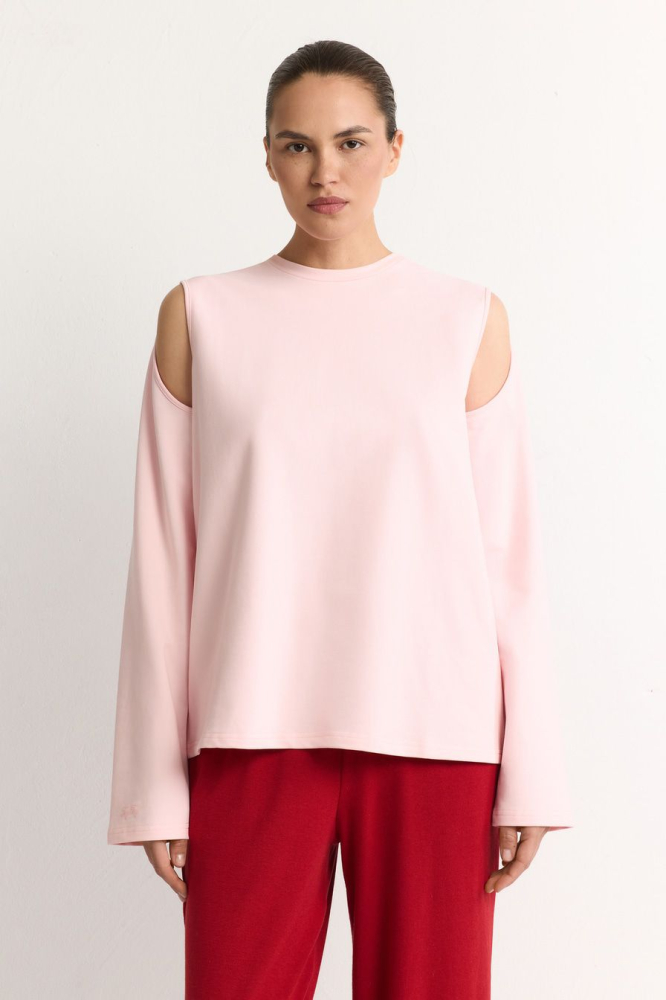 Лонгслив из смесового хлопка