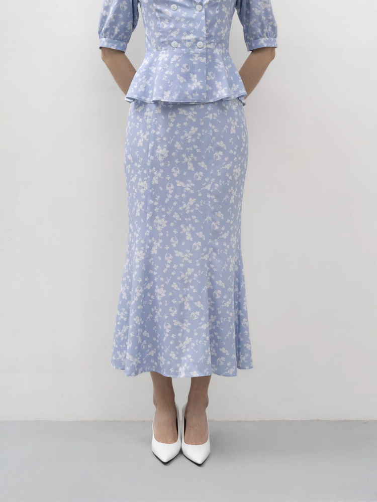 Юбка в цветочный принт