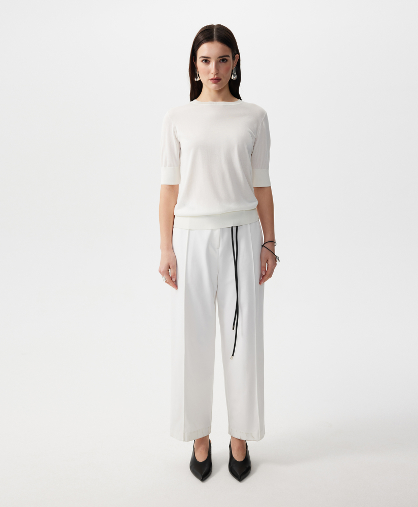 Брюки трикотажные средней посадки