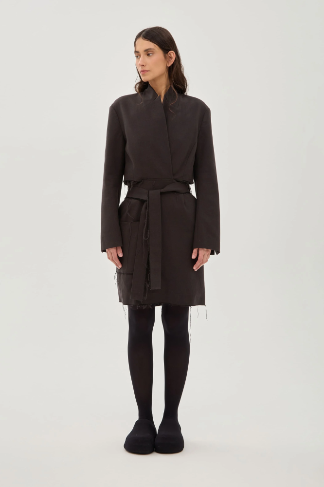 Платье-пиджак с фартуком