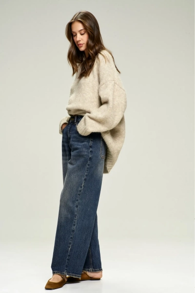 Джинсы BAGGY с потертостями Orange Erist store, цвет: синий, НФ-00000907 купить онлайн Джинсы BAGGY с потертостями Orange Erist store, цвет: синий, НФ-00000907 купить онлайн