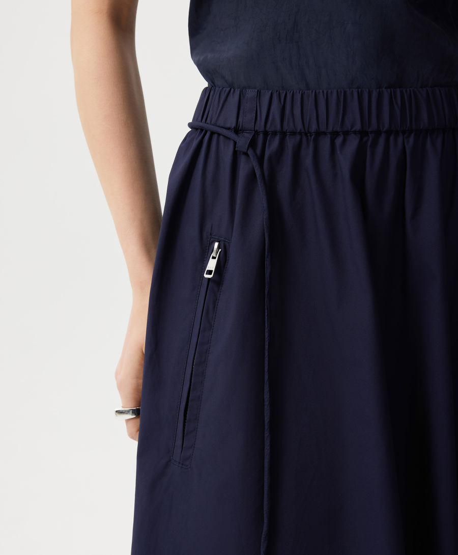 Юбка миди с поясом на резинке GLVR, цвет: Черный, 126G23GAC6107 купить онлайн