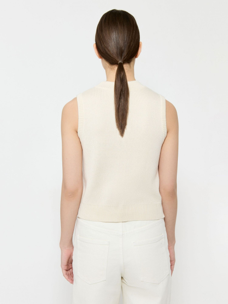 Жилет-майка из хлопка AROUND, цвет: бежевый, 219_36C01 купить онлайн