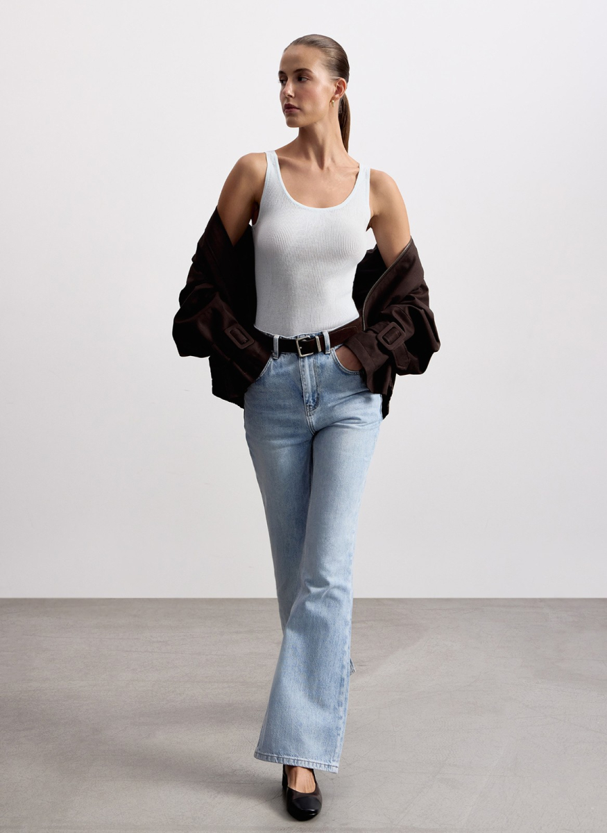 Топ вязаный ALL WE NEED, цвет: светло-голубой, 2603W3102-18 купить онлайн