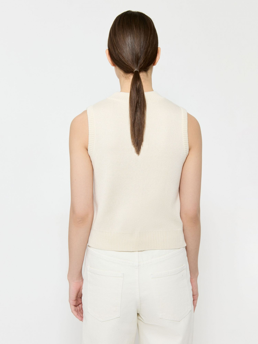 Жилет-майка из хлопка AROUND, цвет: бежевый, 219_36C01 купить онлайн