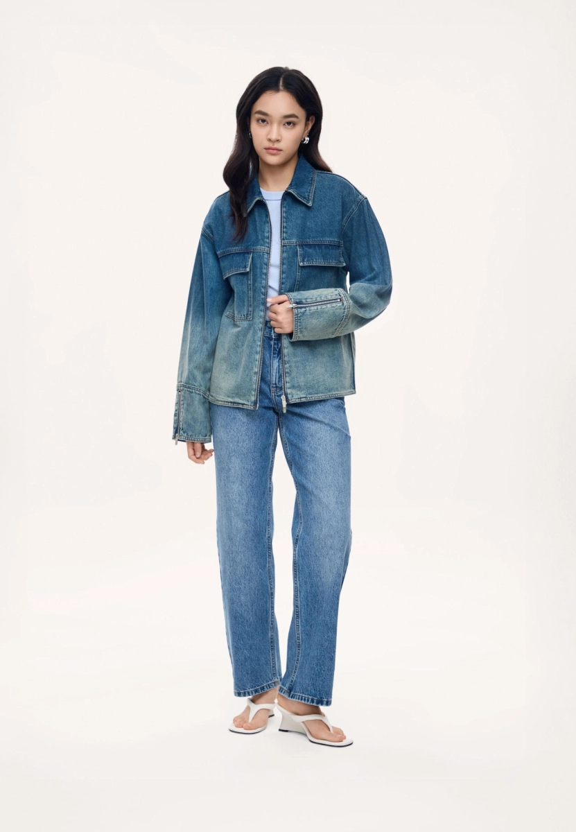 Женская рубашка из денима MUTED, цвет: голубой, 905338.WSHR0011_Light-blue купить онлайн