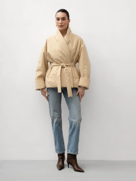 Куртка кимоно с поясом TRES, цвет: Желтый, НФ-00002712 купить онлайн