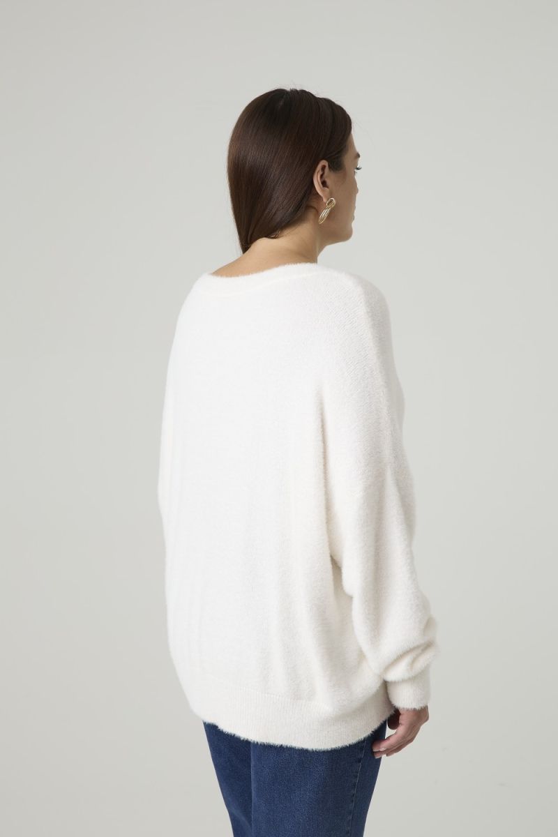 Джемпер вязаный на одно плечо "травка" 4forms, цвет: молочный, 65509 купить онлайн Джемпер вязаный на одно плечо "травка" 4forms, цвет: молочный, 65509 купить онлайн