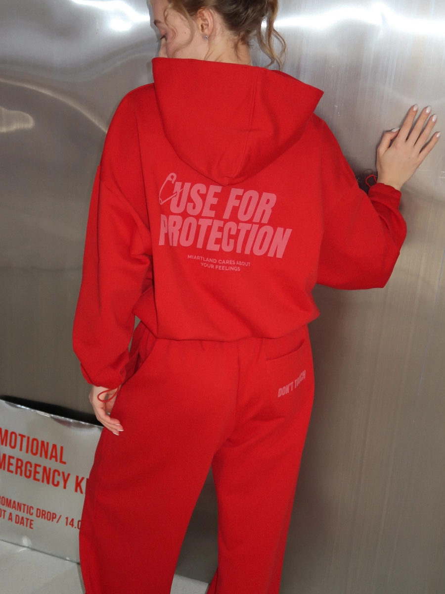 Худи «NO ROMANTIC» MIARTLAND, цвет: красный НФ/00000855 | новая женская коллекция купить онлайн