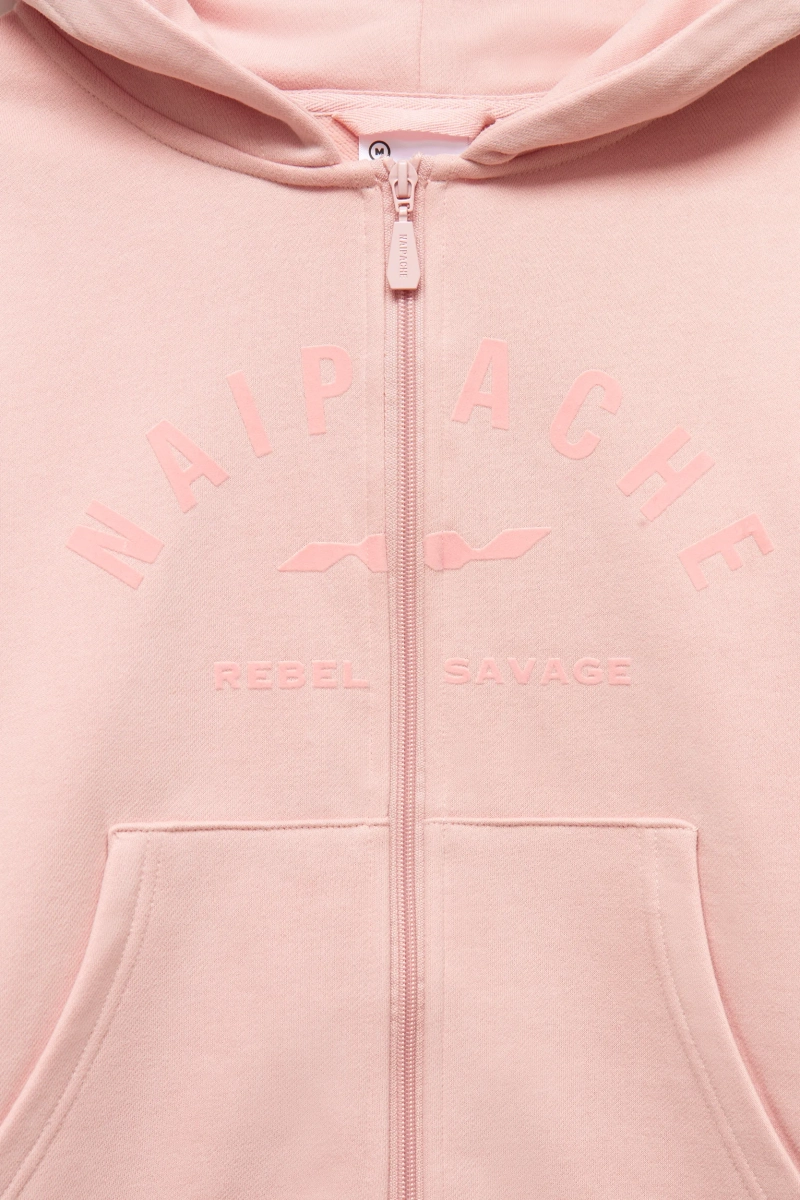 Худи на молнии укороченное NAIPACHE, цвет: розовый,  купить онлайн