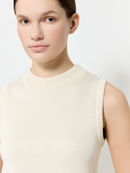 Жилет-майка из хлопка AROUND, цвет: бежевый, 219_36C01 купить онлайн