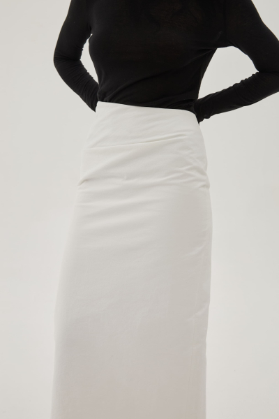 Юбка из бумажной ткани UNKE, цвет: белый, 2601SK003C_WH купить онлайн