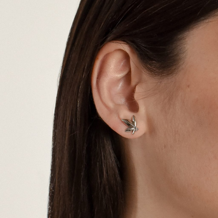 Пусеты с ветвью оливы Darkrain, цвет: серебро, VD3006 купить онлайн