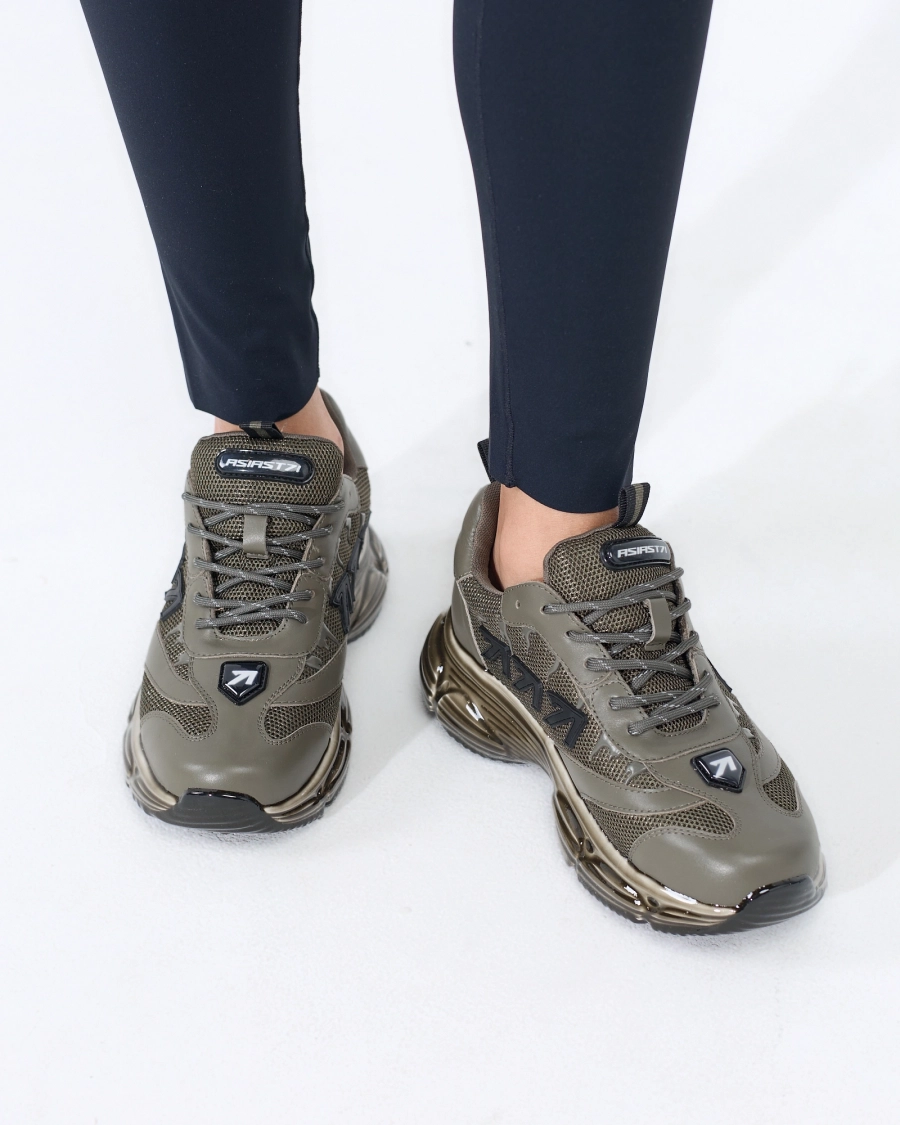 Кроссовки с резиновыми каплями ASIA ST 71, цвет: зеленый Ast71.sneakers-rubberdrop-khaki | новая мужская коллекция купить онлайн