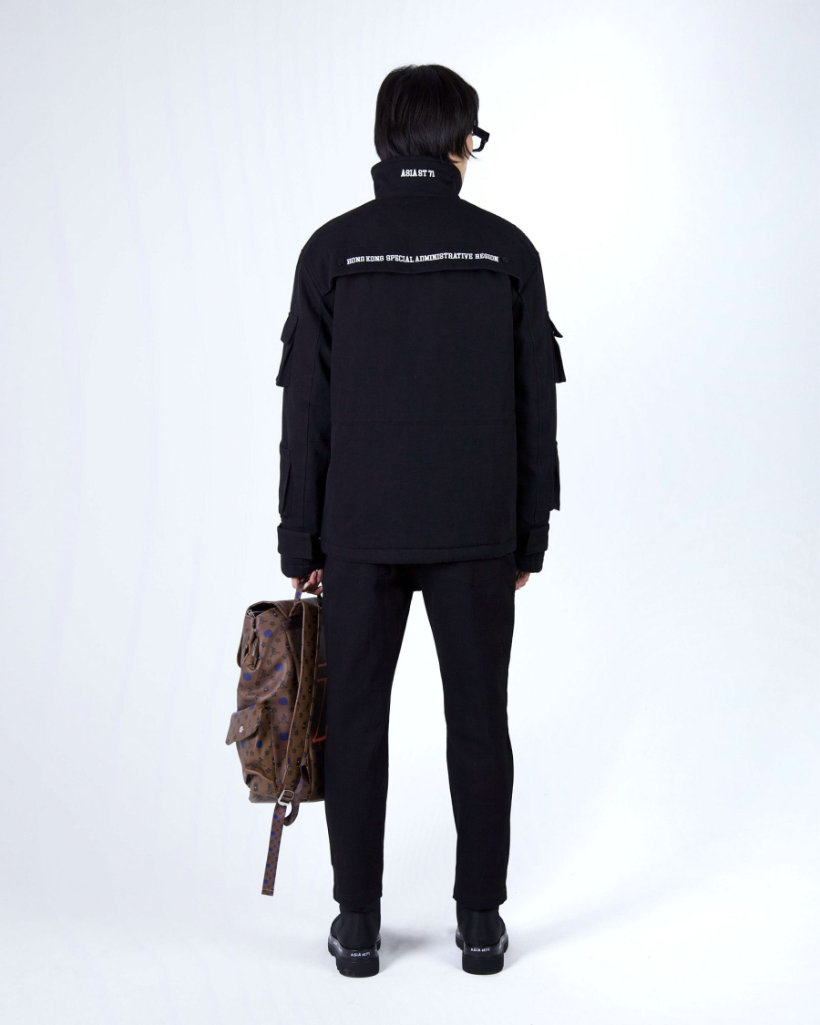 Куртка из плотного хлопка канвас ASIA ST 71, цвет: Черный, Ast71.coat-HK-black купить онлайн