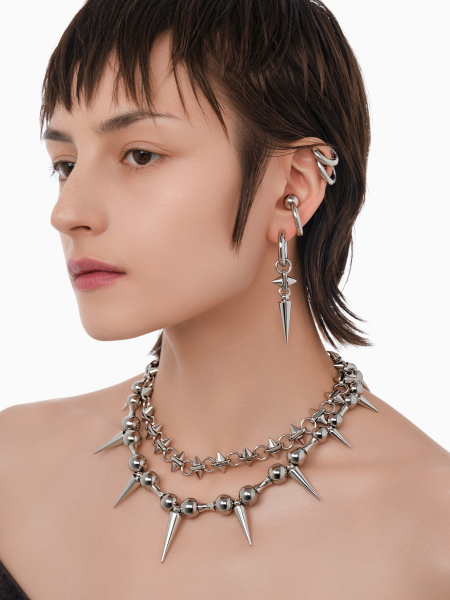 Массивное колье RUSHEV, цвет: Серебряный RSHV_N25_NC11 | новая мужская коллекция купить онлайн