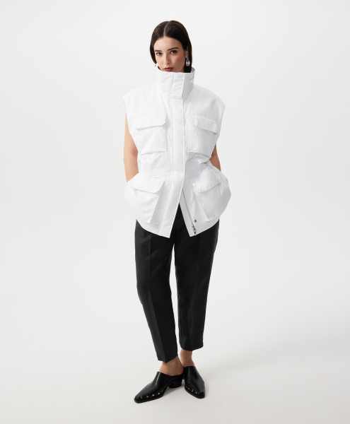 Жилет демисезонный из влагостойкой плащовки GLVR, цвет: белый, 126G21GAC4705 купить онлайн