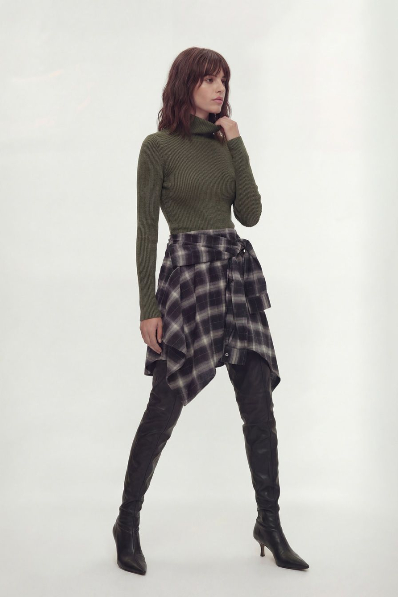 Водолазка с добавлением шерсти и кашемира TOPTOP, цвет: хаки, TTS.052.14204.510 купить онлайн