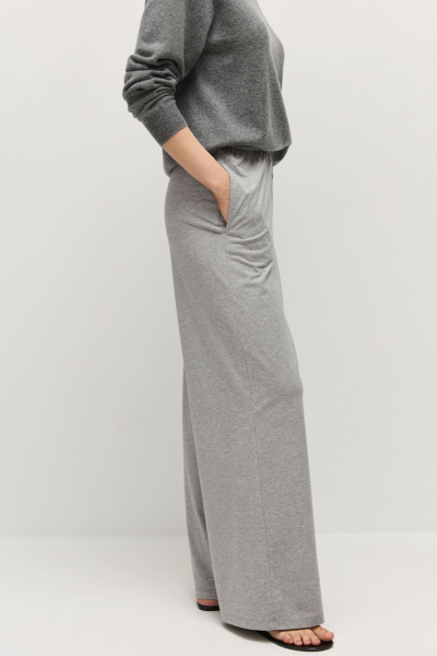 Брюки из модала с хлопком AROUND, цвет: серый меланж,  купить онлайн