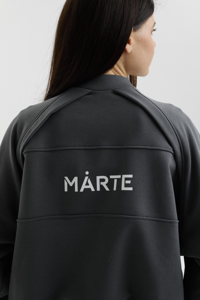 Бомбер из футера marte, цвет: серый,  купить онлайн