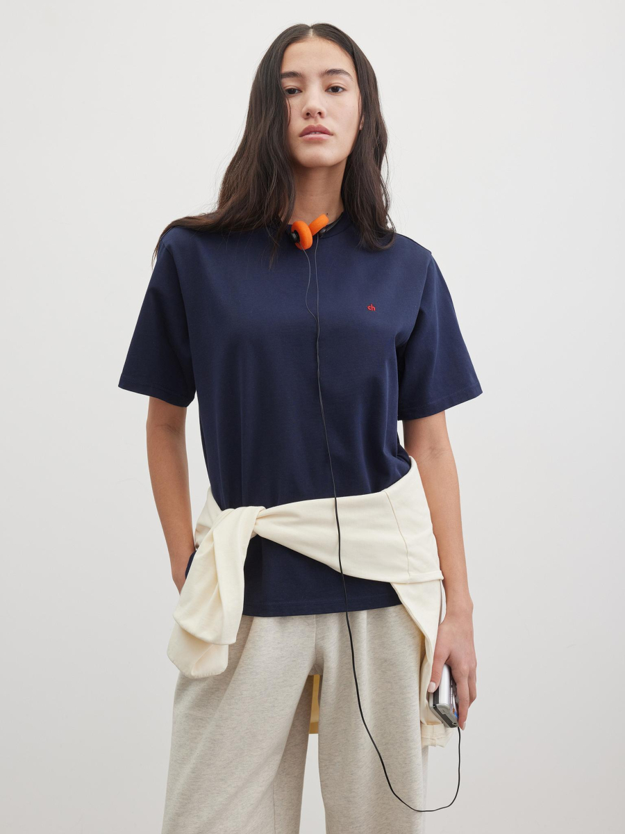 Футболка с вышивкой Chaika, цвет: синий, SS26TS02-124 купить онлайн