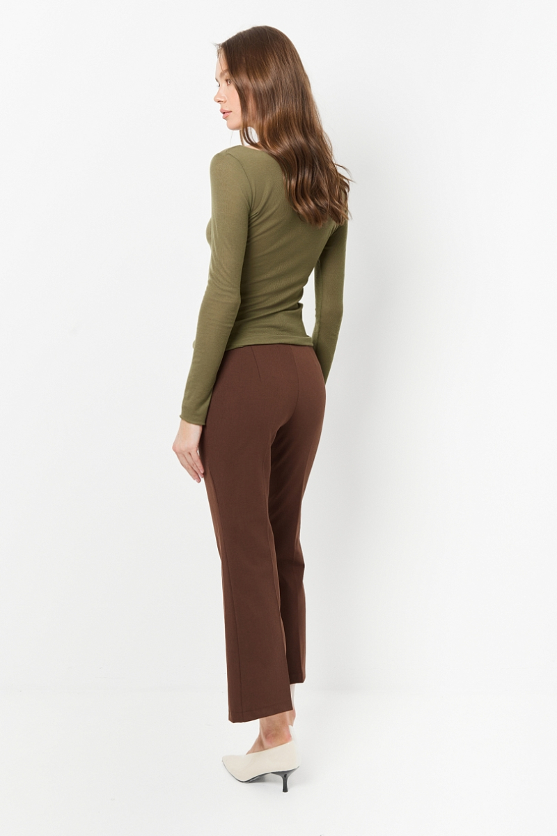 Брюки укороченные Ricoco, цвет: шоколадный, 7044/1 купить онлайн