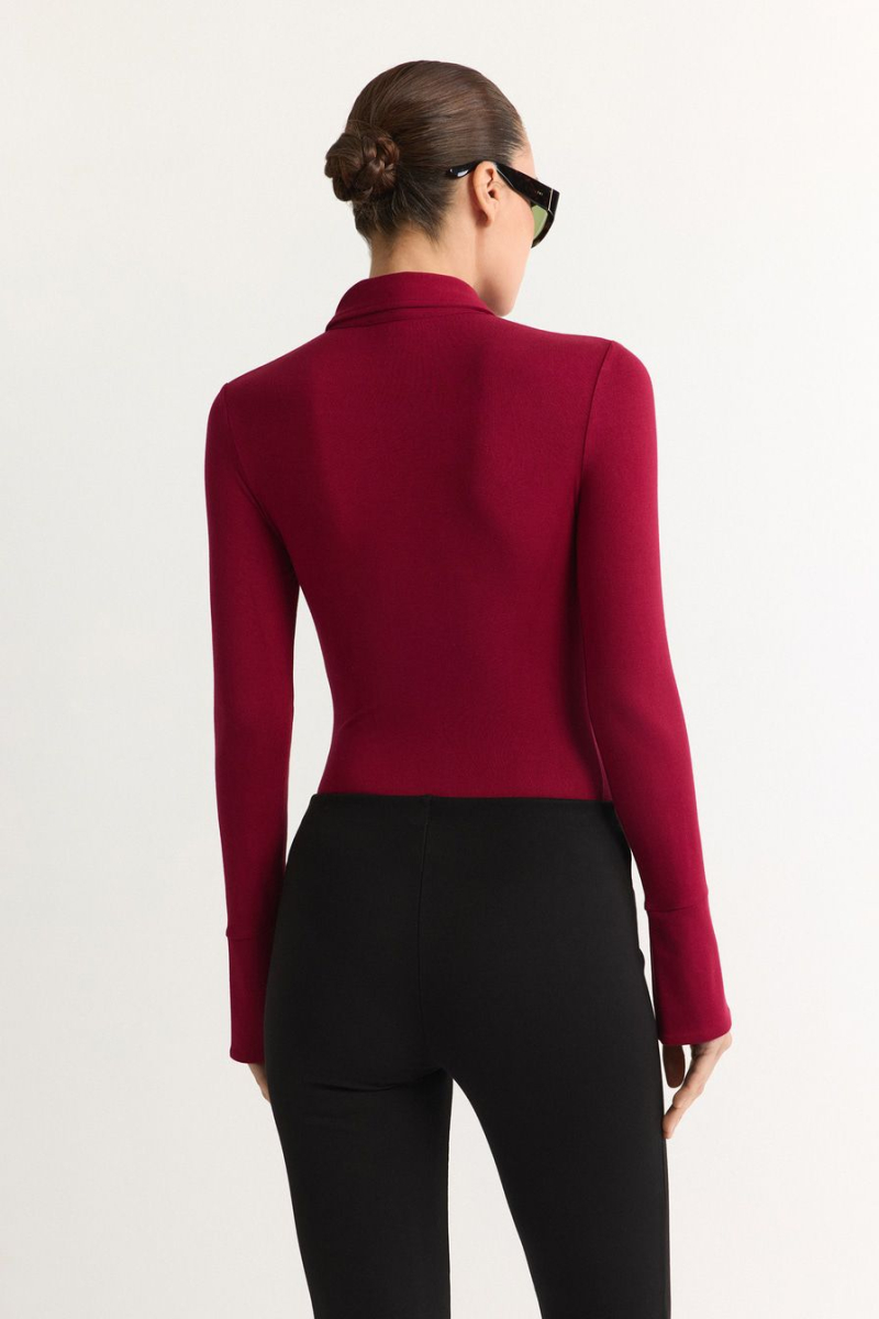 Боди на кнопках TOPTOP, цвет: Бордовый, TT.022.17925.330 купить онлайн