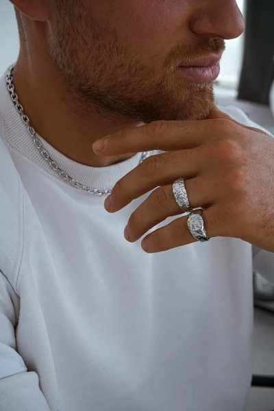 Серебряное кольцо-печатка SBLESKOM, цвет: Серебряный, 11261 купить онлайн