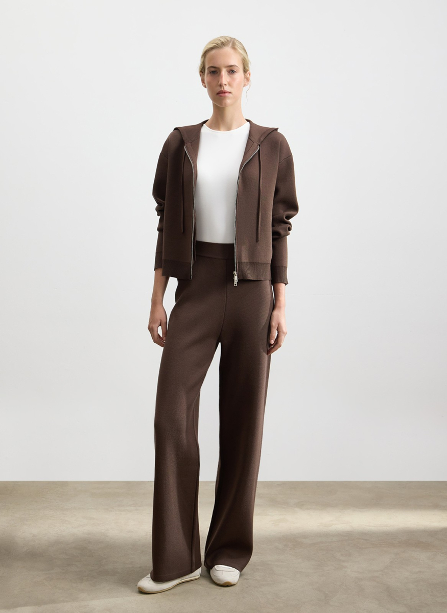 Брюки вязаные ALL WE NEED, цвет: коричневый,  купить онлайн