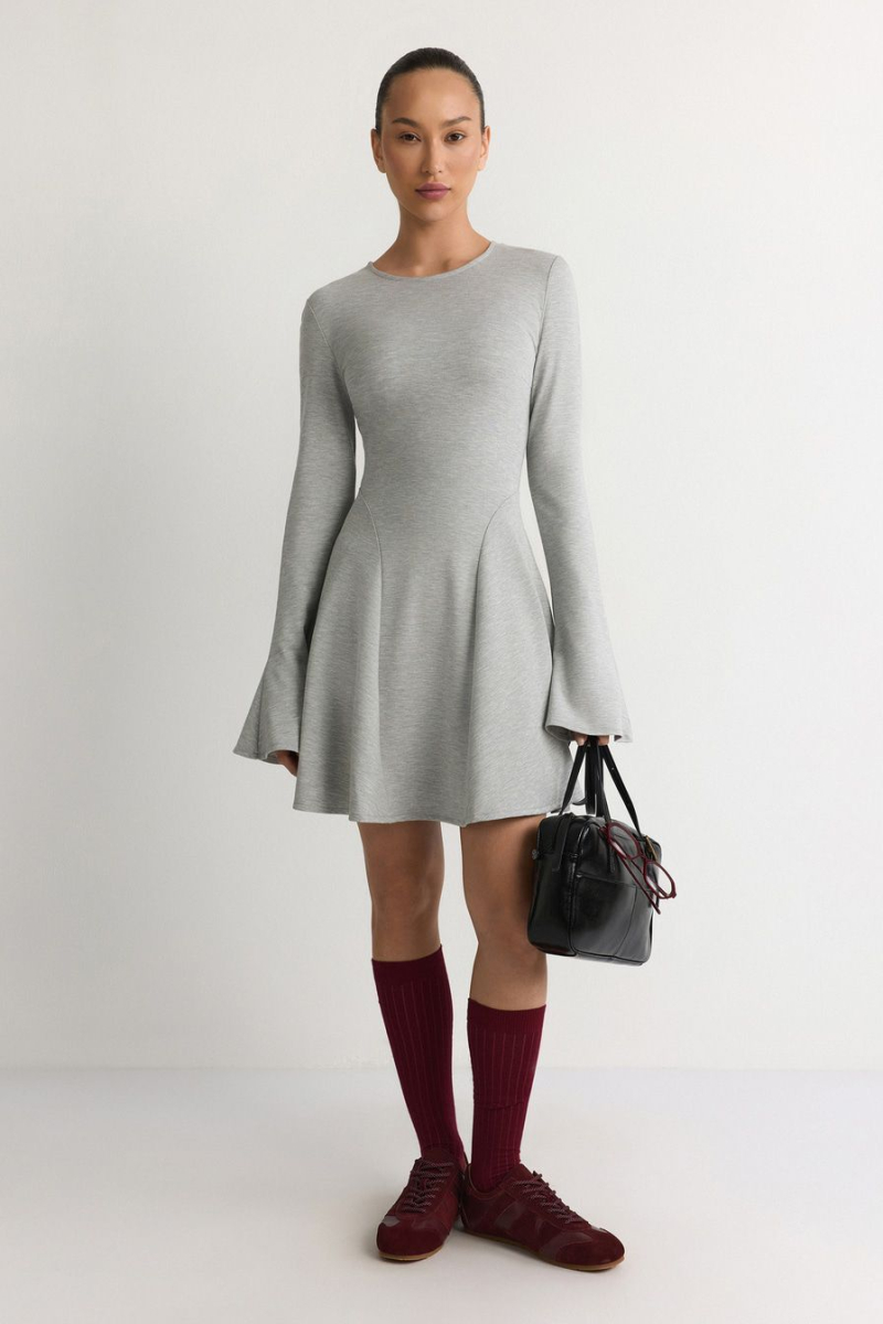 Платье из смесового района TOPTOP, цвет: серый, TT.010.15096.821 купить онлайн