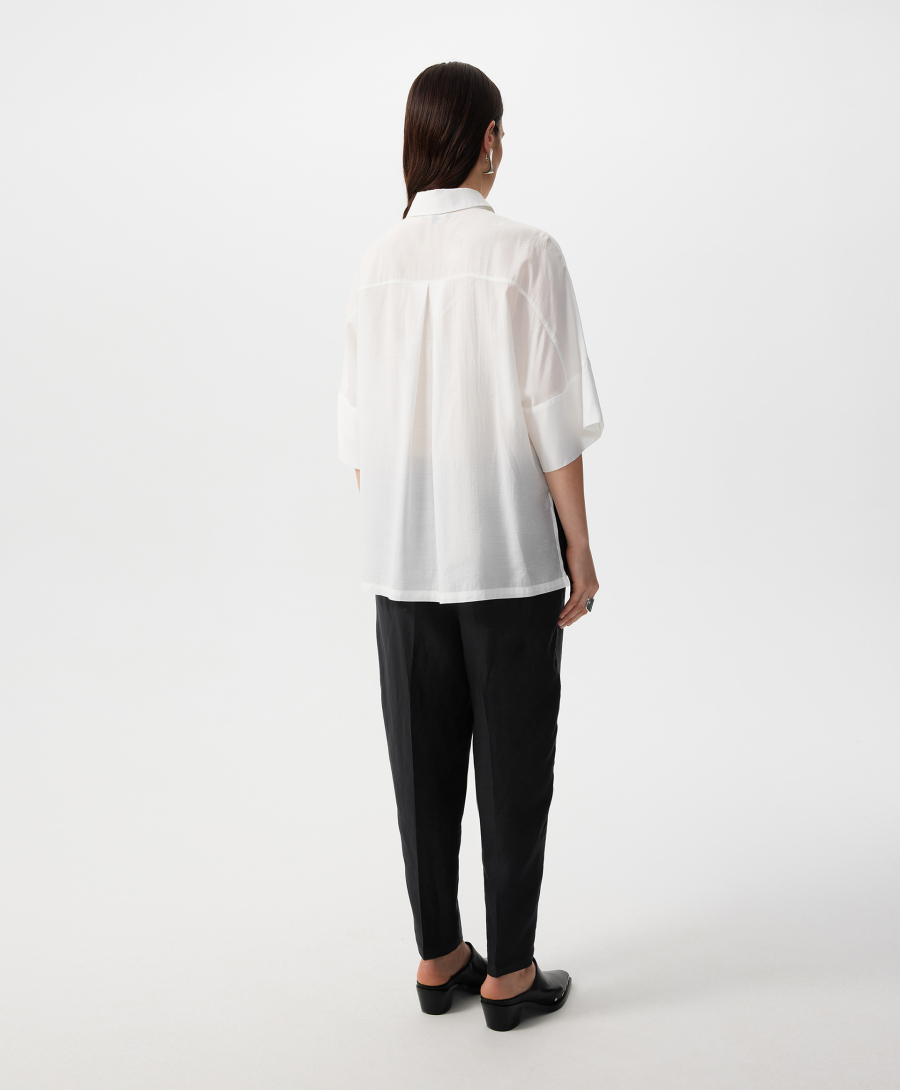 Блузка с коротким рукавом оверсайз GLVR, цвет: белый, 126G21GAC2227 купить онлайн