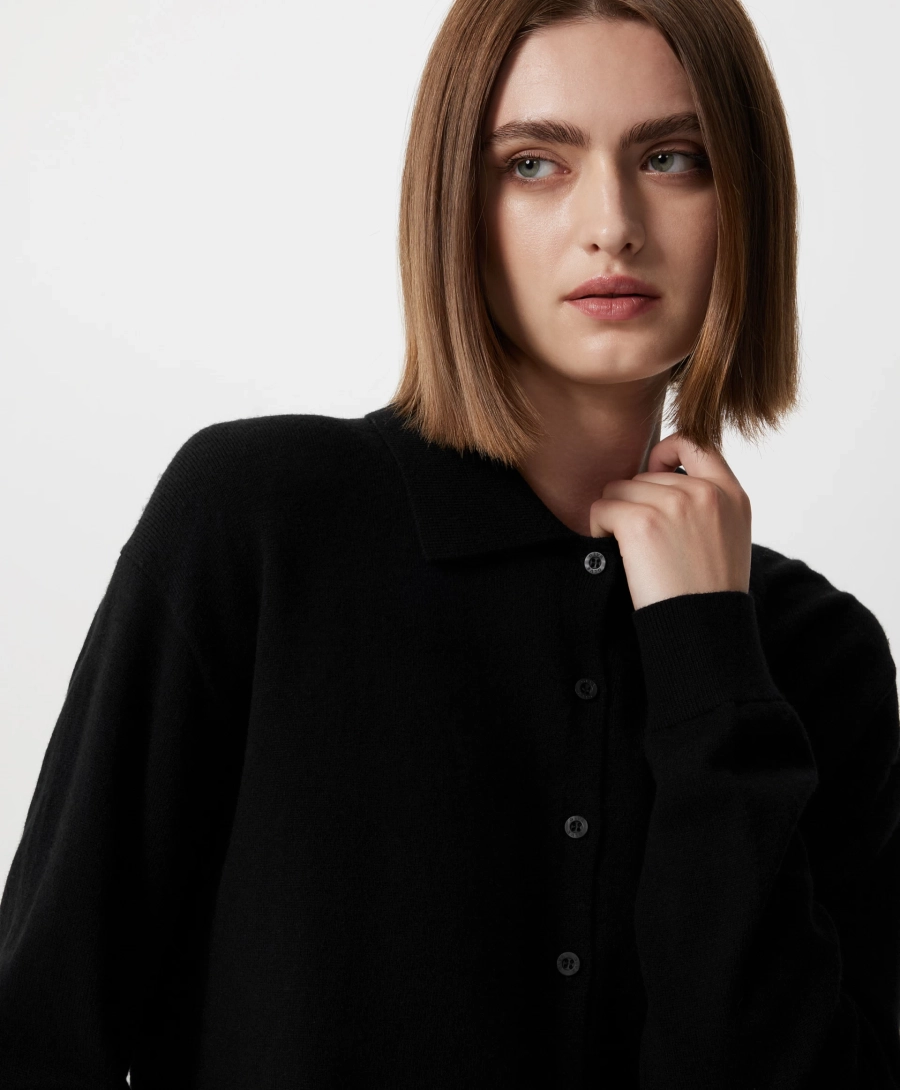 Рубашка вязаная GLVR, цвет: Черный, 225G31GAC3803 купить онлайн