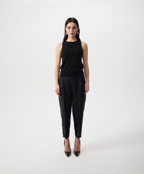 Топ полуприлегающего силуэта GLVR, цвет: Черный, 126G21GAC3807 купить онлайн